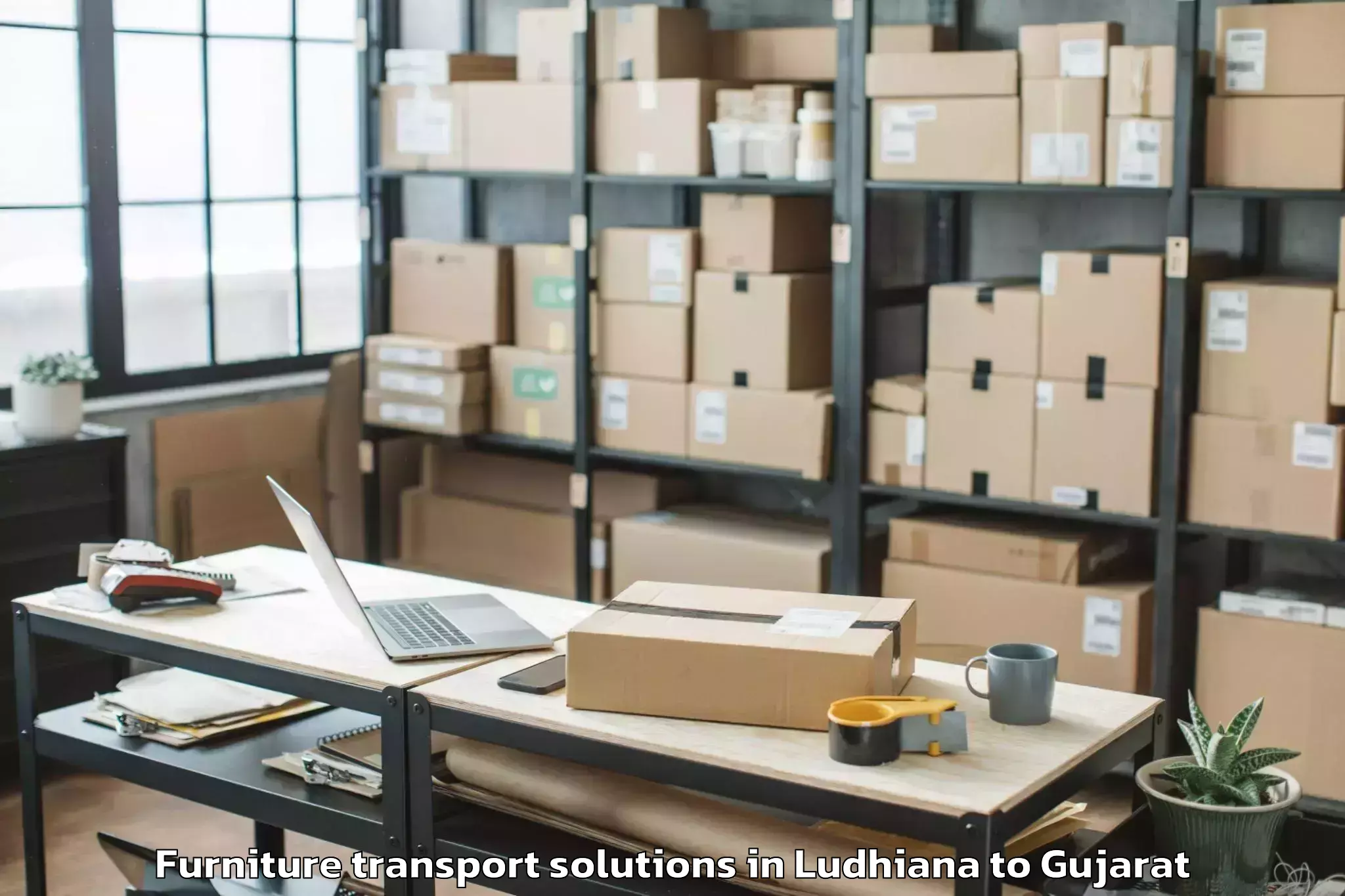 Hassle-Free Ludhiana to Lavad Furniture Transport Solutions